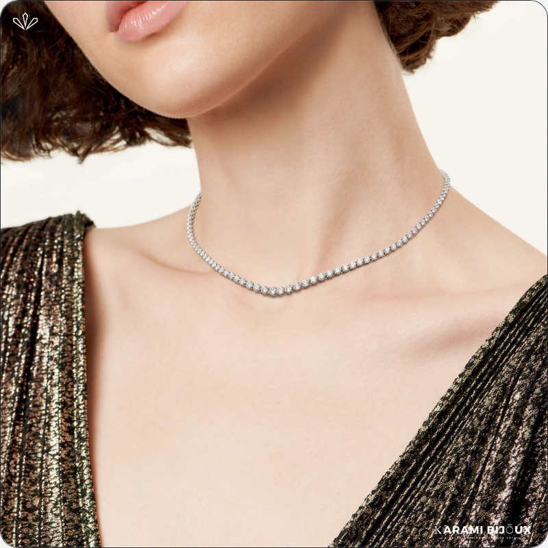 Collier Chaîne Brillante – Élégance Cristalline