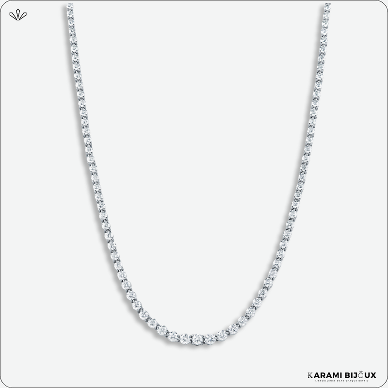 Collier Chaîne Brillante – Élégance Cristalline