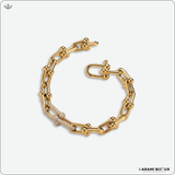 Bracelet Chaîne Dorée avec Détails Étincelants – Finition Or Durable