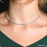 Collier Rivier en argent 925 doré à l’or 18K