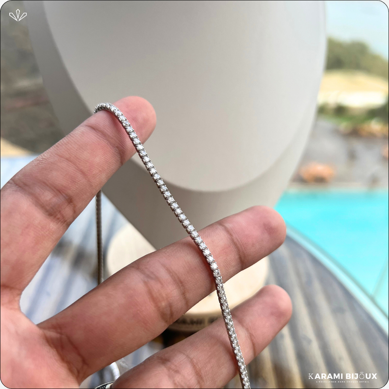 Collier Rivier en argent 925 doré à l’or 18K