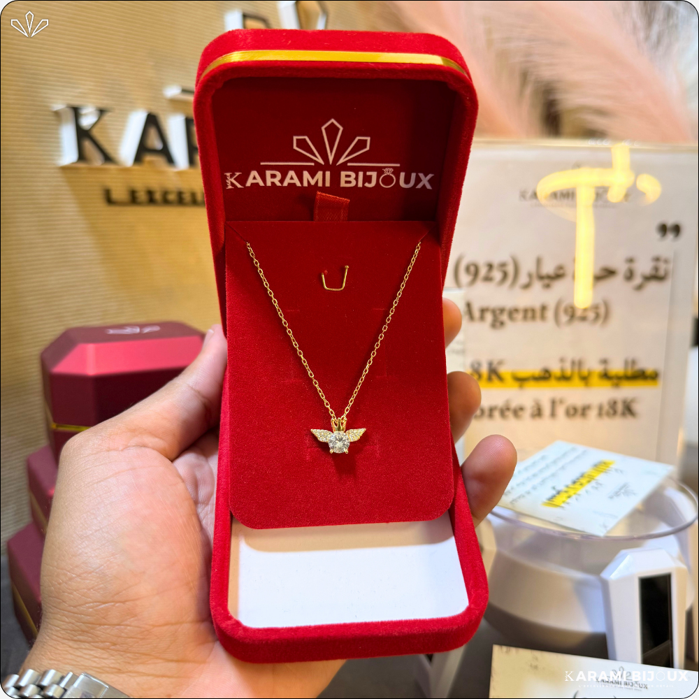 Collier Couronne en argent 925 dorée à l’or 18K