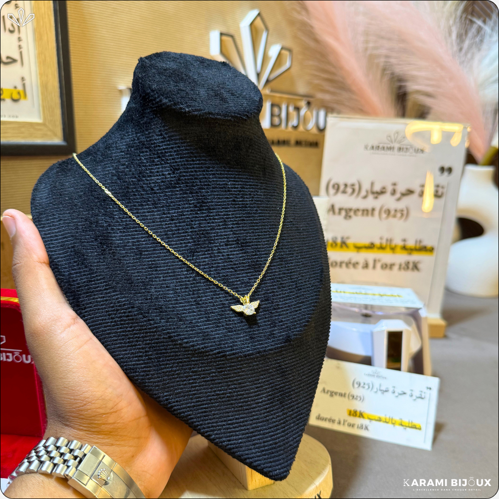 Collier Couronne en argent 925 dorée à l’or 18K