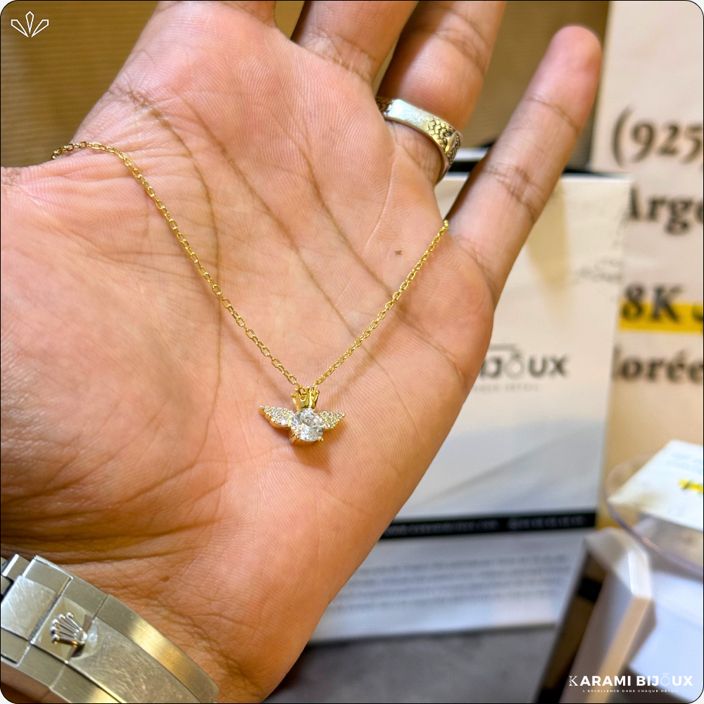 Collier Couronne en argent 925 dorée à l’or 18K