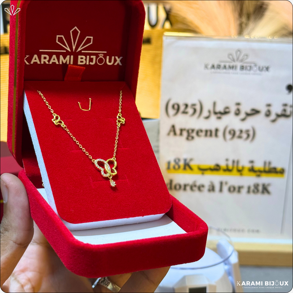 Collier Papillion – Argent 925 Doré à l’Or 18K