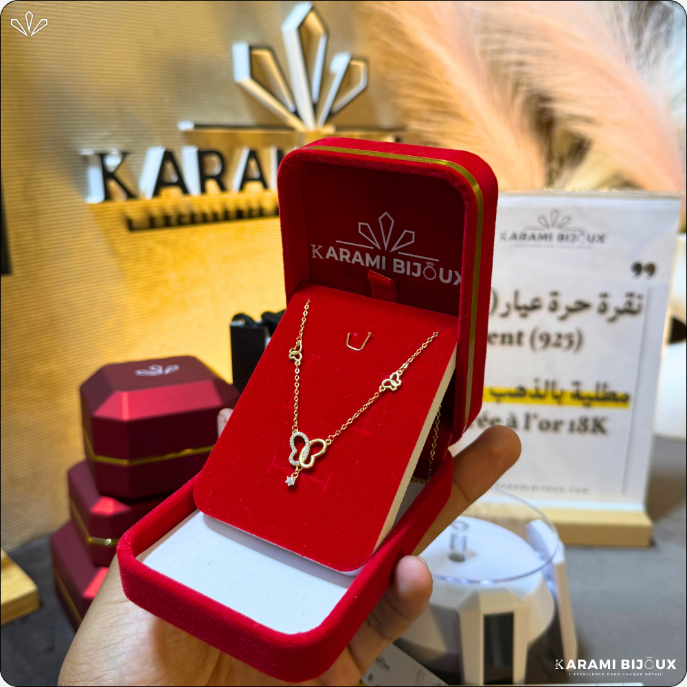 Collier Papillion – Argent 925 Doré à l’Or 18K