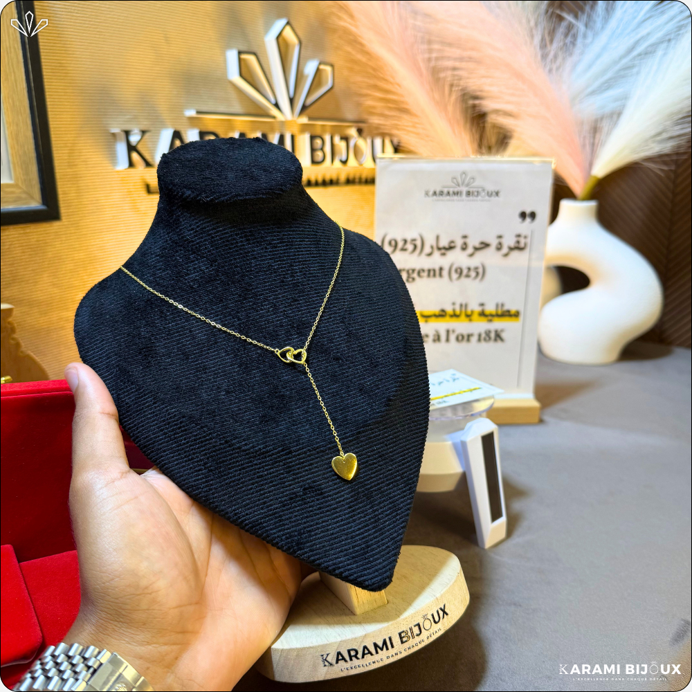 Collier Griabla Argent 925 Doré à l’Or 18K