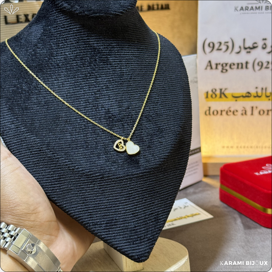 Collier Love en argent 925 doré à l’or 18K