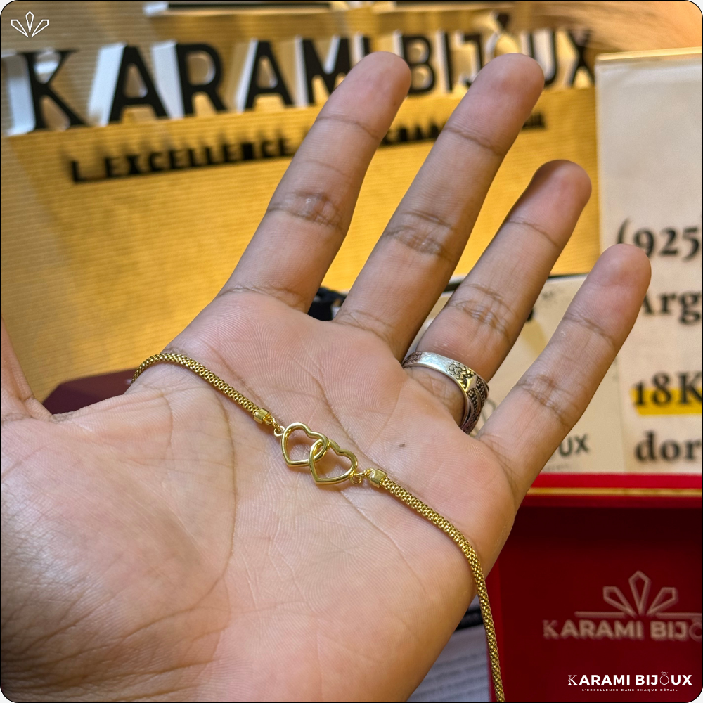 Gourmette LOVA en argent 925 dorée à l’or 18K