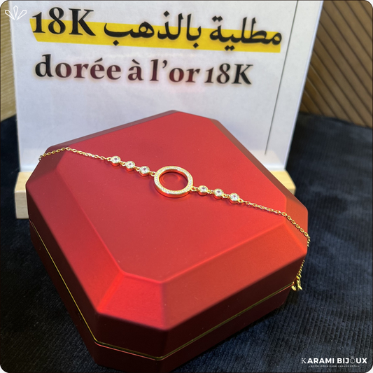Gourmette T8662 en argent 925 dorée à l’or 18K