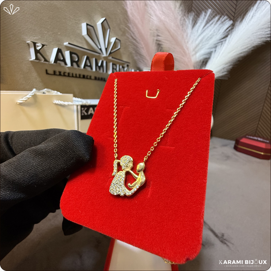 Collier MOM en argent 925 dorée à l’or 18K