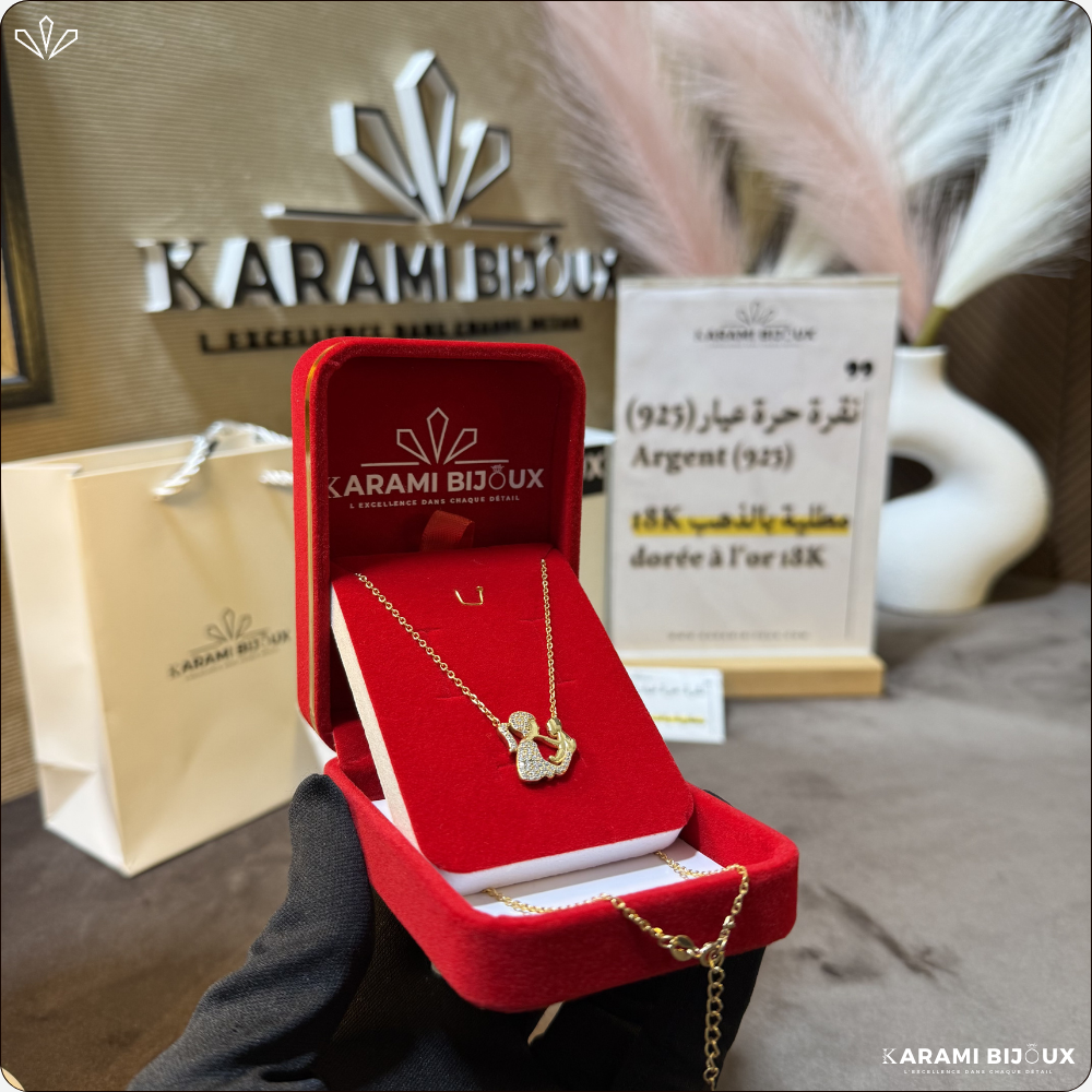 Collier MOM en argent 925 dorée à l’or 18K