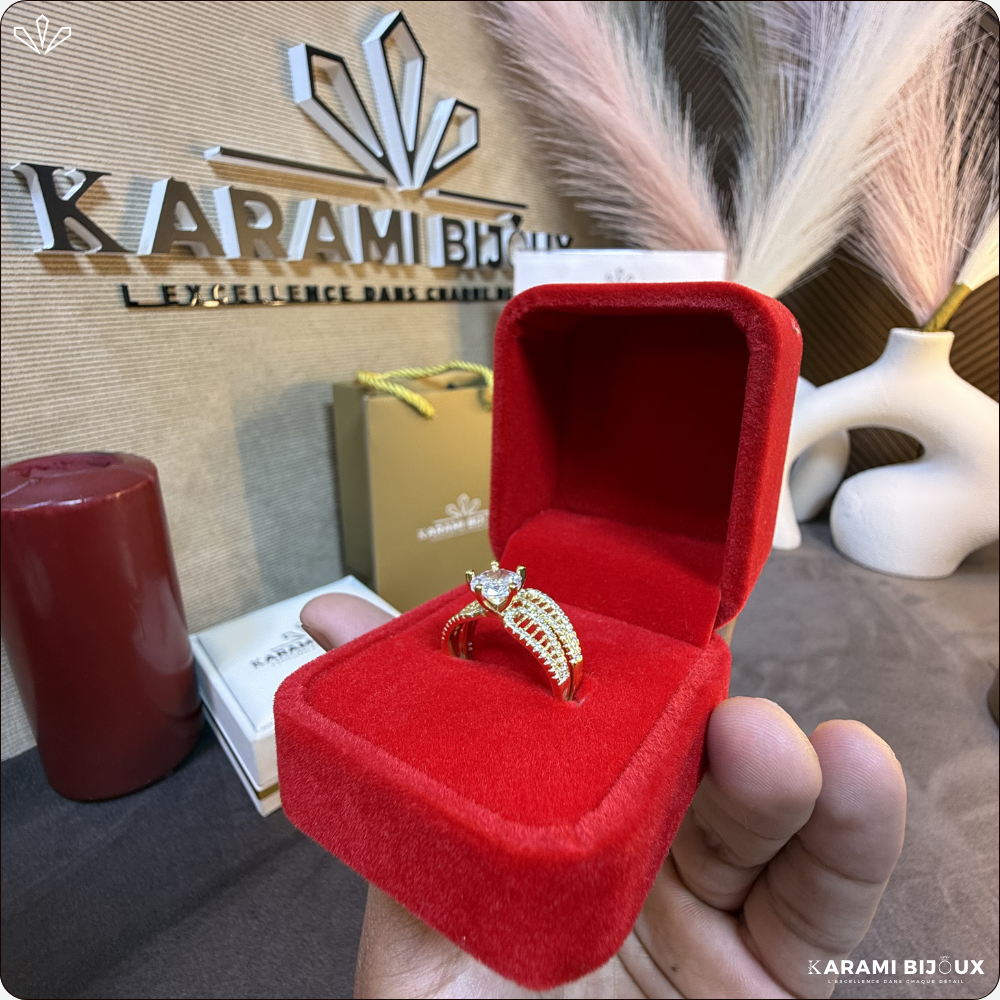 Bague Mariage B89 en argent 925 dorée à l’or 18K