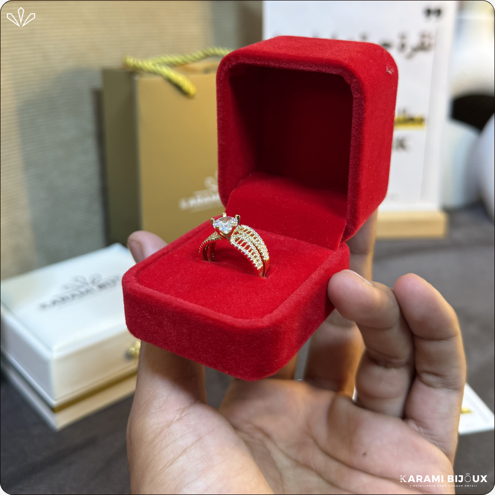 Bague Mariage B89 en argent 925 dorée à l’or 18K