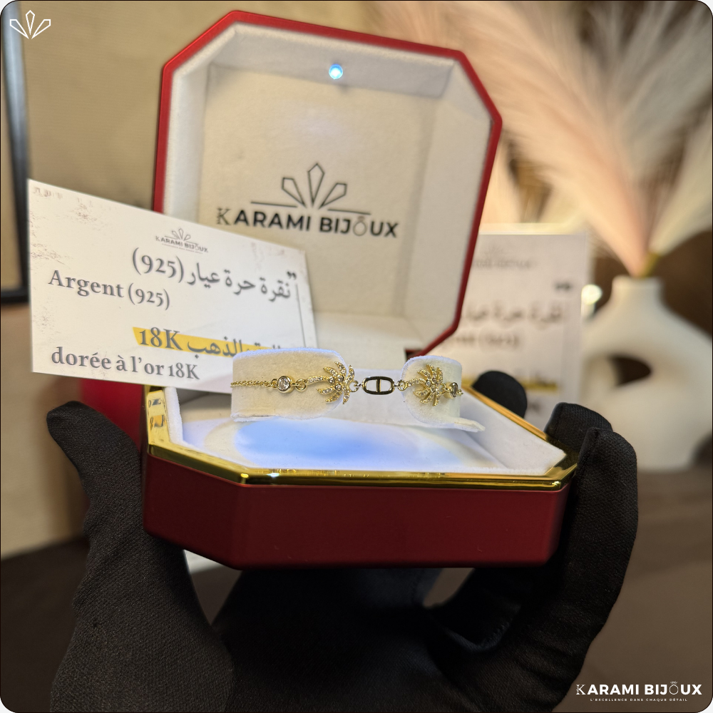 Gourmette Arinda en argent 925 dorée à l’or 18K
