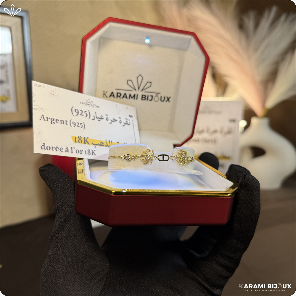 Gourmette Arinda en argent 925 dorée à l’or 18K