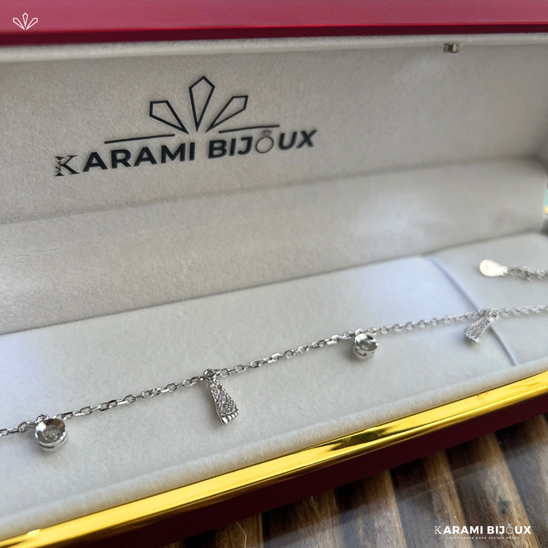 Bracelet de cheville en argent 925